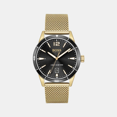 Drifter Men Quartz Black Dial Analog Stainless Steel Watch 1513901