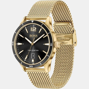 Drifter Men Quartz Black Dial Analog Stainless Steel Watch 1513901