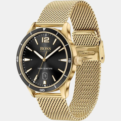 Drifter Men Quartz Black Dial Analog Stainless Steel Watch 1513901