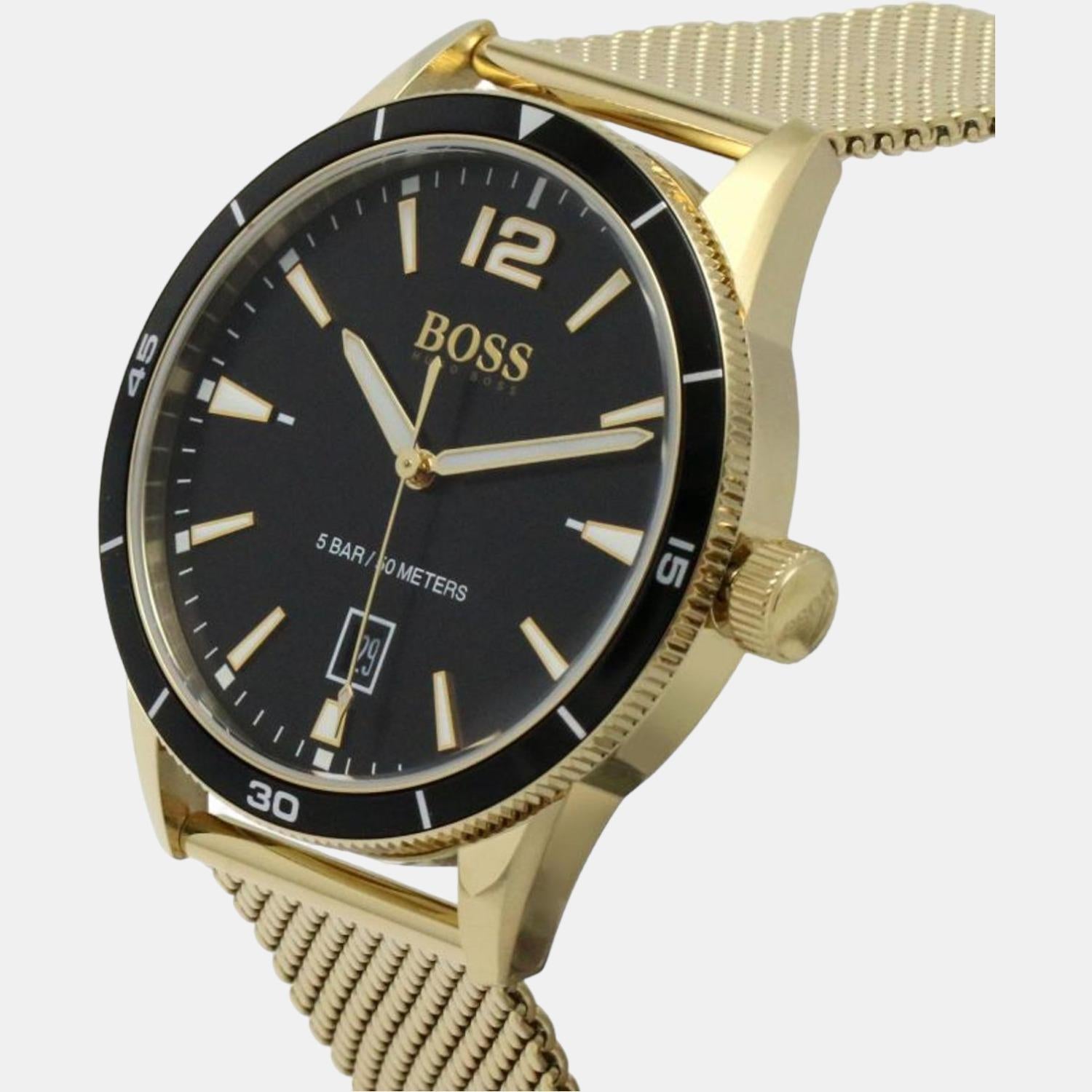 Drifter Men Quartz Black Dial Analog Stainless Steel Watch 1513901