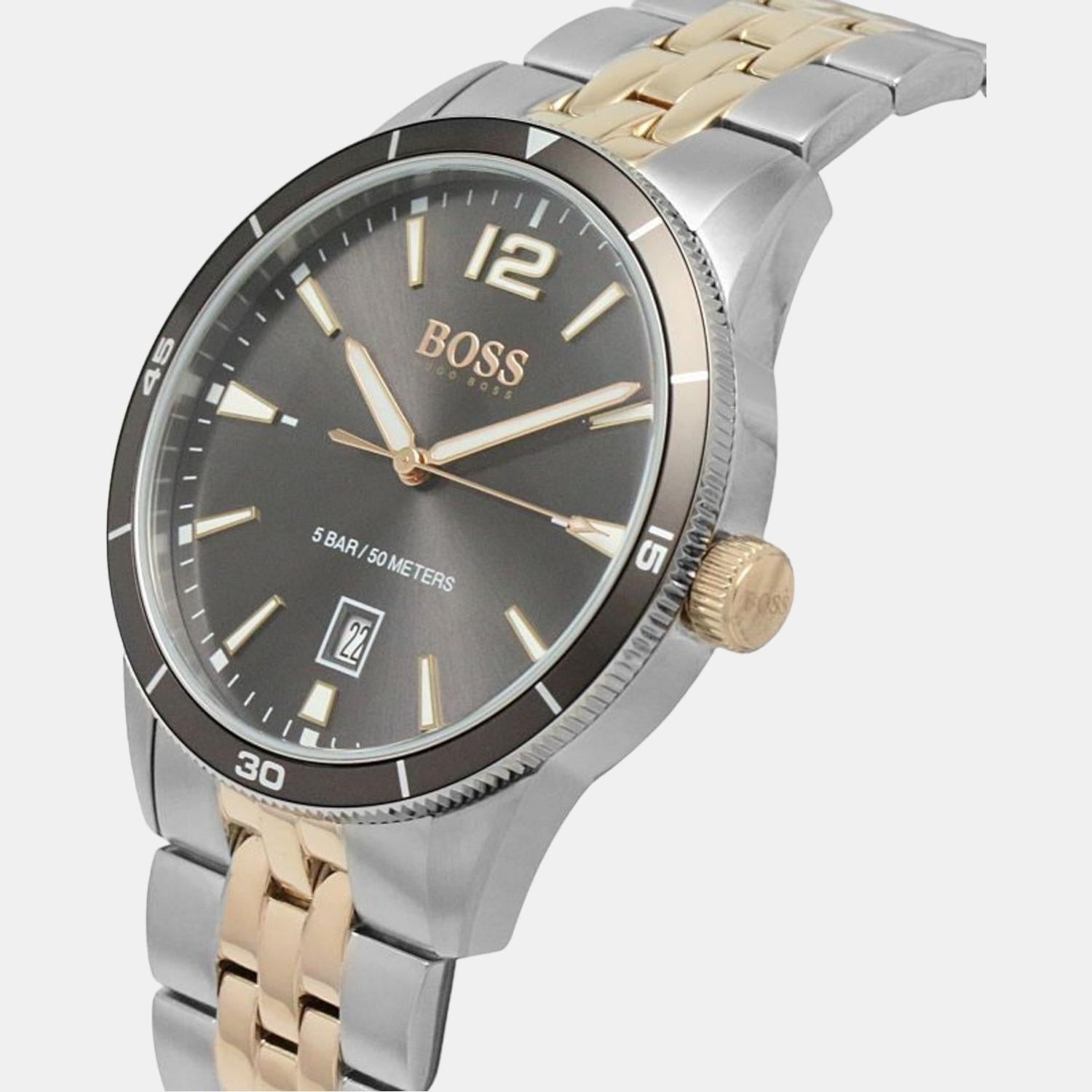Drifter Men Quartz Grey Dial Analog Stainless Steel Watch 1513903