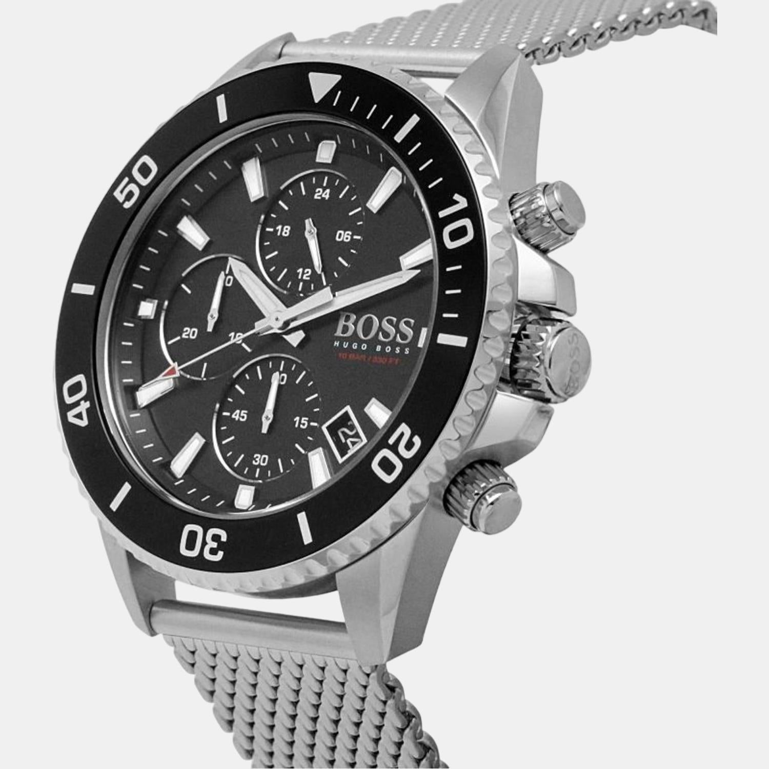 Admiral Men Quartz Black Dial Analog Stainless Steel Watch 1513904