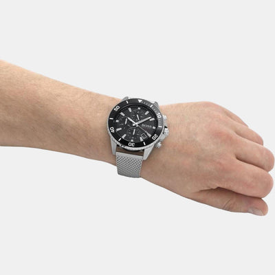 Admiral Men Quartz Black Dial Analog Stainless Steel Watch 1513904