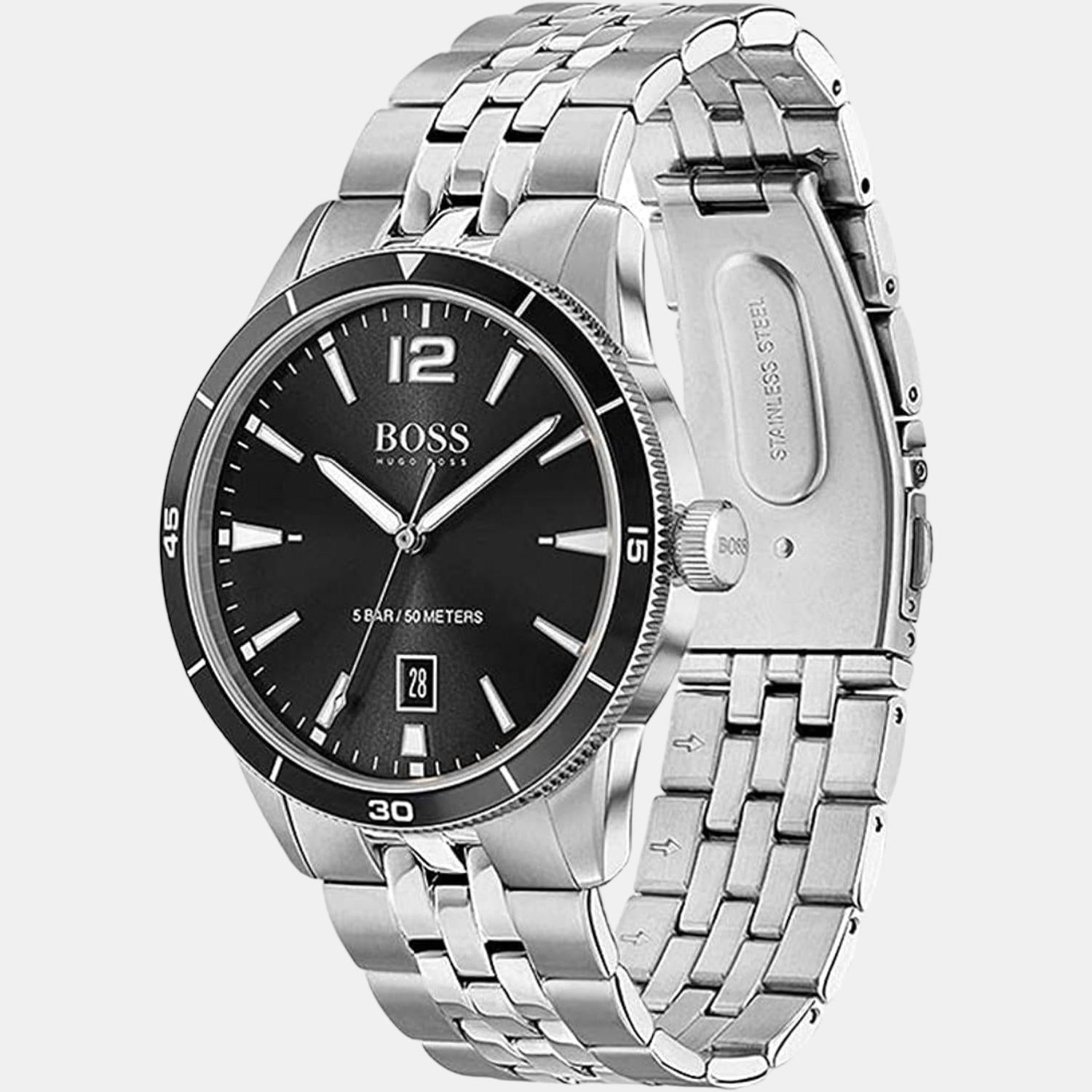 Drifter Men Quartz Black Dial Analog Stainless Steel Watch 1513911