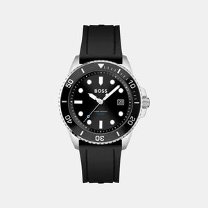 Ace Men Quartz Black Dial Analog Rubber Watch 1513913