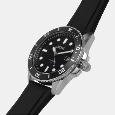 Ace Men Quartz Black Dial Analog Rubber Watch 1513913