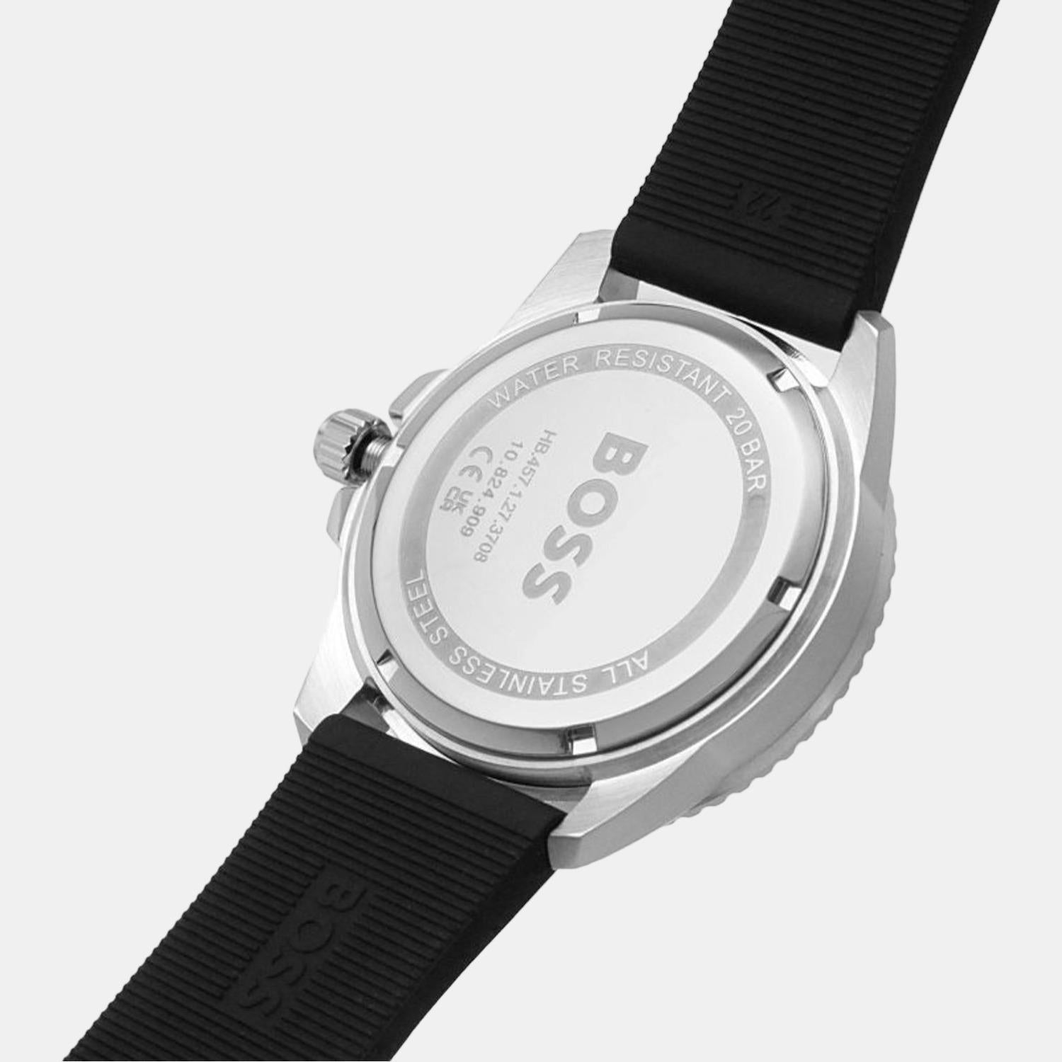 Ace Men Quartz Black Dial Analog Rubber Watch 1513913