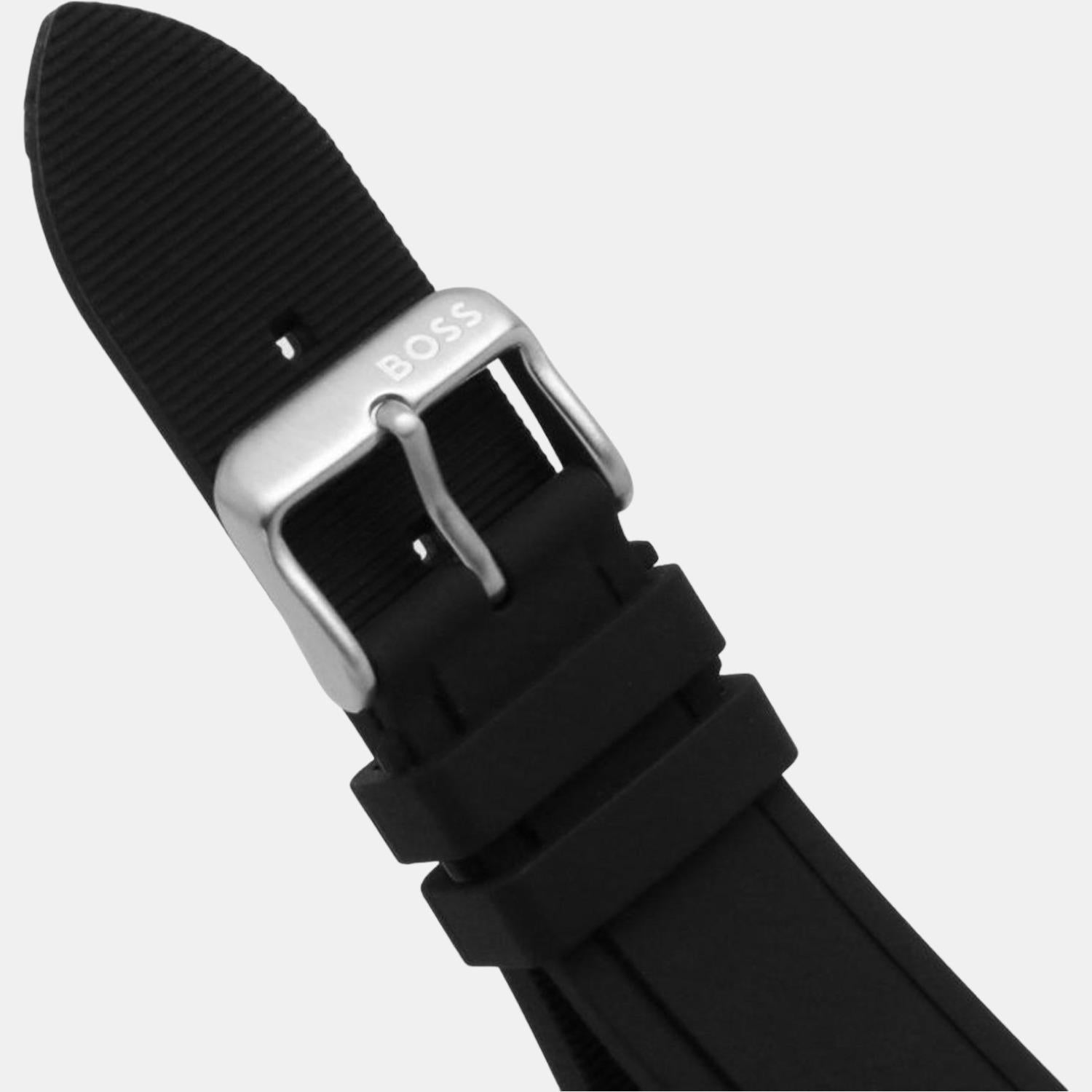 Ace Men Quartz Black Dial Analog Rubber Watch 1513913