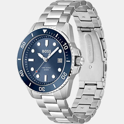 Ace Men Quartz Blue Dial Analog Stainless Steel Watch 1513916