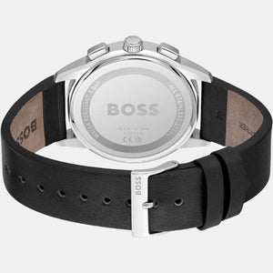 Dapper Men Quartz Black Dial Chronograph Leather Watch 1513925