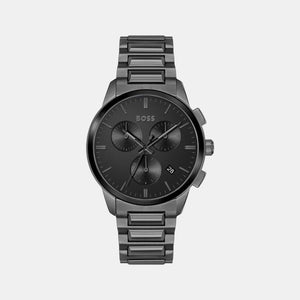 Dapper Men Quartz Black Dial Chronograph Stainless Steel Watch 1513929