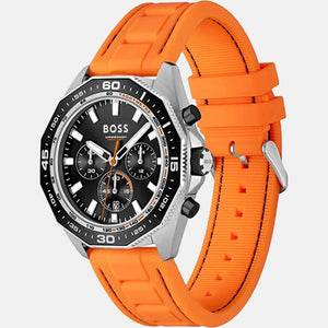 Energy Men Quartz Black Dial Analog Silicone Watch 1513970