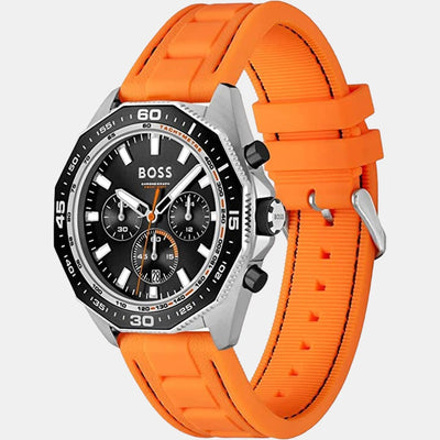 Energy Men Quartz Black Dial Analog Silicone Watch 1513970
