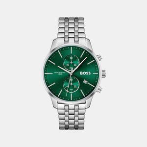 Associate Men Quartz Green Dial Chronograph Stainless Steel Watch 1513975
