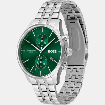 Associate Men Quartz Green Dial Chronograph Stainless Steel Watch 1513975