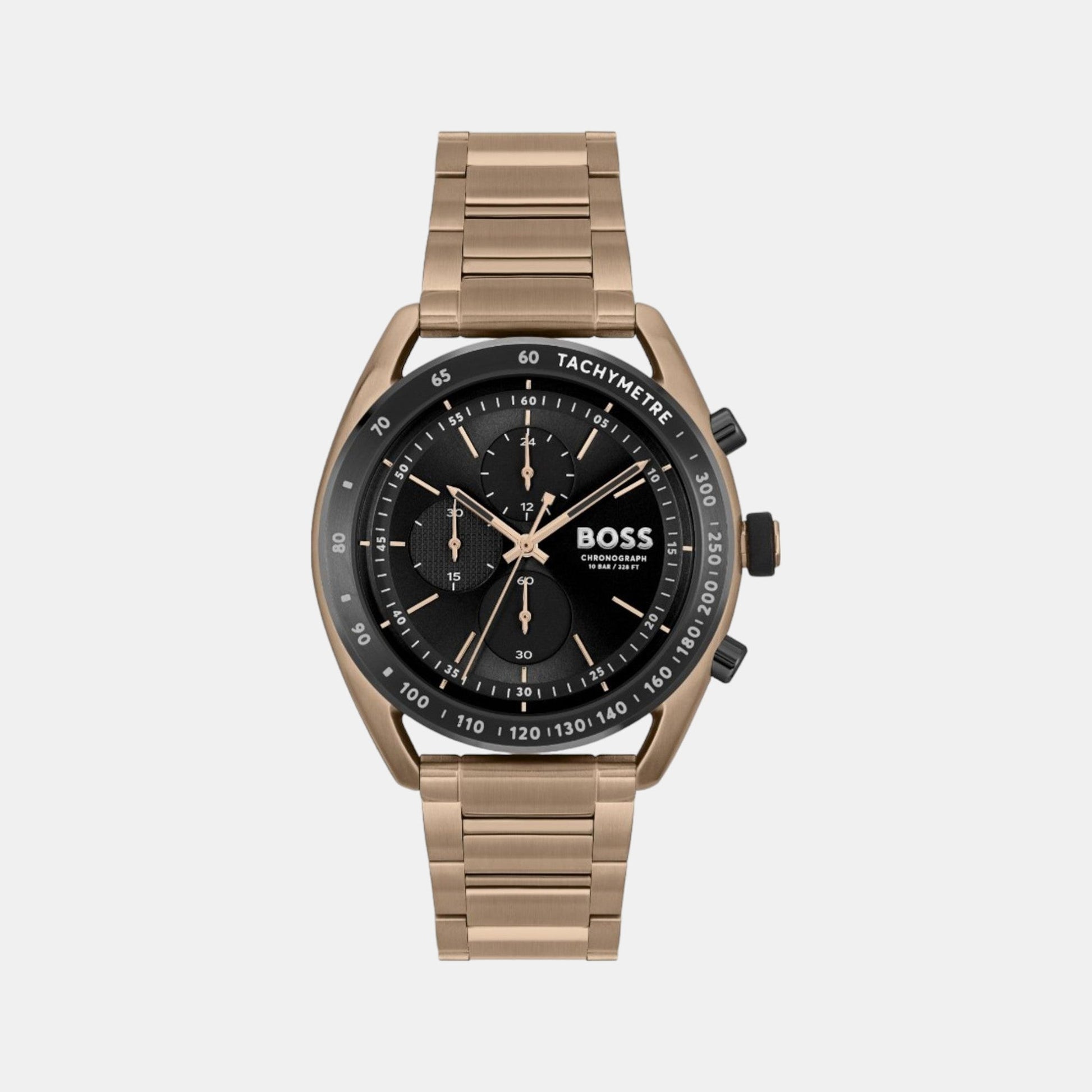 Center Court Men Quartz Black Dial Chronograph Stainless Steel Watch 1514027