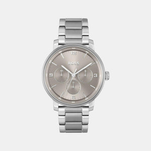 Contender Men Quartz Warm Grey Dial Multi-Function Stainless Steel Watch 1514127