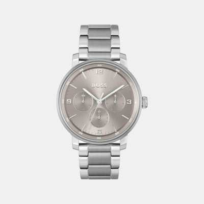 Contender Men Quartz Warm Grey Dial Multi-Function Stainless Steel Watch 1514127
