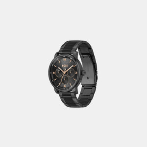 Contender Men Quartz Black Dial Multi-Function Stainless Steel Watch 1514128