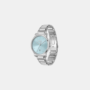 Dean Men Quartz Light Blue Dial Analog Stainless Steel Watch 1514132