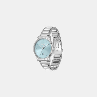 Dean Men Quartz Light Blue Dial Analog Stainless Steel Watch 1514132