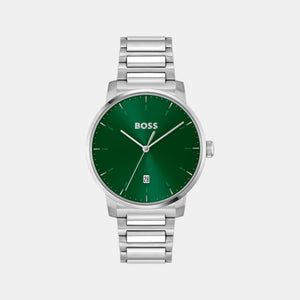 Dean Men Quartz Green Dial Analog Stainless Steel Watch 1514134