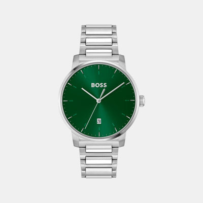 Dean Men Quartz Green Dial Analog Stainless Steel Watch 1514134