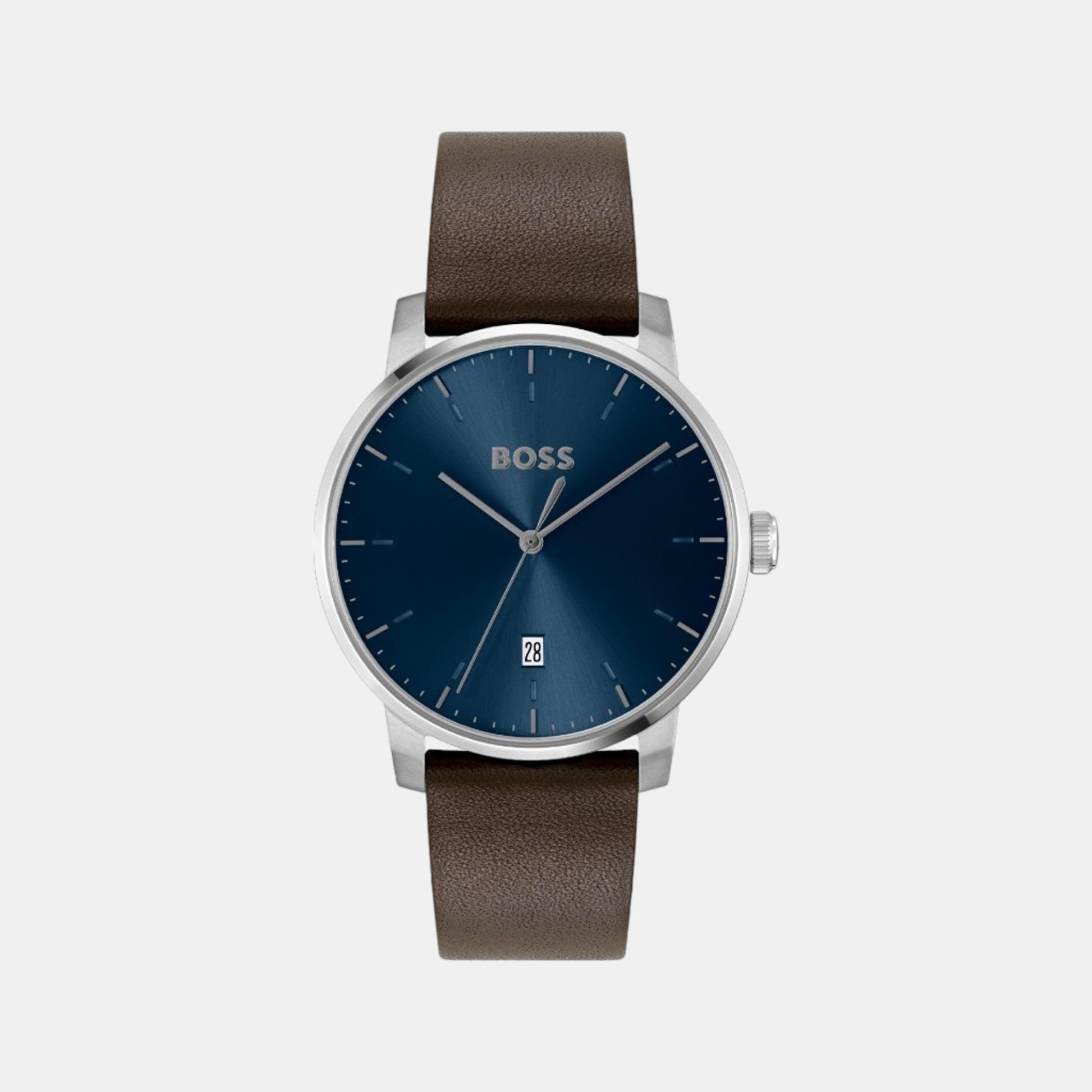 Dean Men Quartz Blue Dial Analog Leather Watch 1514160