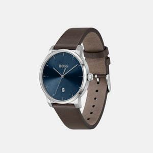Dean Men Quartz Blue Dial Analog Leather Watch 1514160