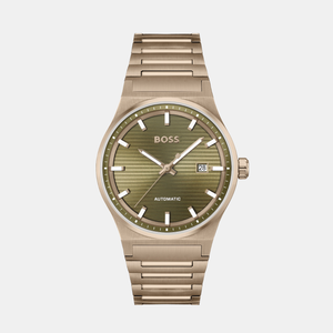 Candor Men Automatic Olive Green Dial Analog Stainless Steel Watch 1514184