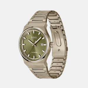 Candor Men Automatic Olive Green Dial Analog Stainless Steel Watch 1514184