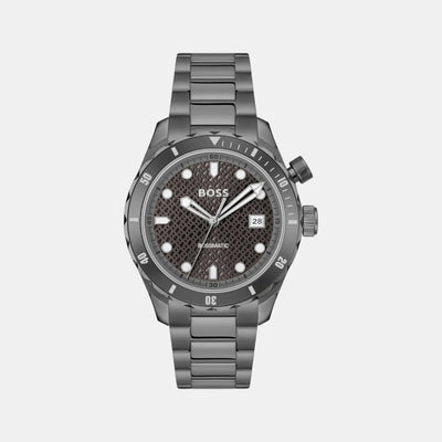 Bossmatic Men Automatic Grey Dial Analog Stainless Steel Watch 1514213