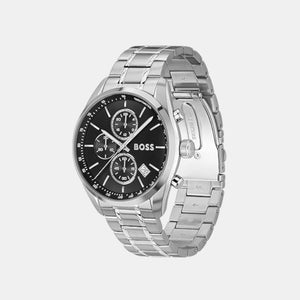 Grand Prix 44 Men Quartz Black Dial Chronograph Stainless Steel Watch 1514251