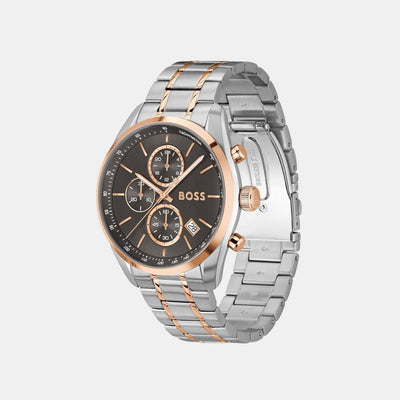 Grand Prix 44 Men Quartz Grey Dial Chronograph Stainless Steel Watch 1514252