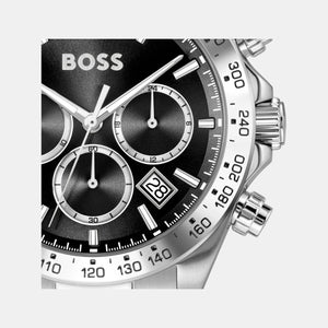 Hero 2.0 Men Quartz Black Dial Chronograph Stainless Steel Watch 1514267