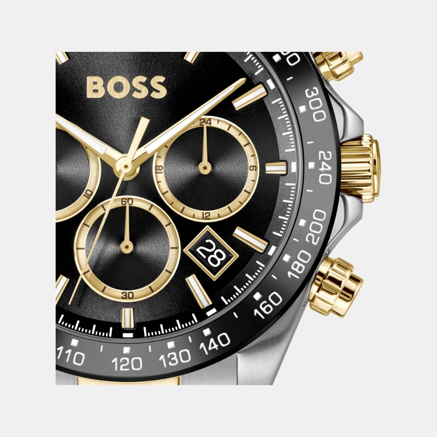 Hero 2.0 Men Quartz Black Dial Chronograph Stainless Steel Watch 1514269