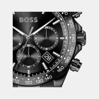 Hero 2.0 Men Quartz Black Dial Chronograph Stainless Steel Watch 1514271