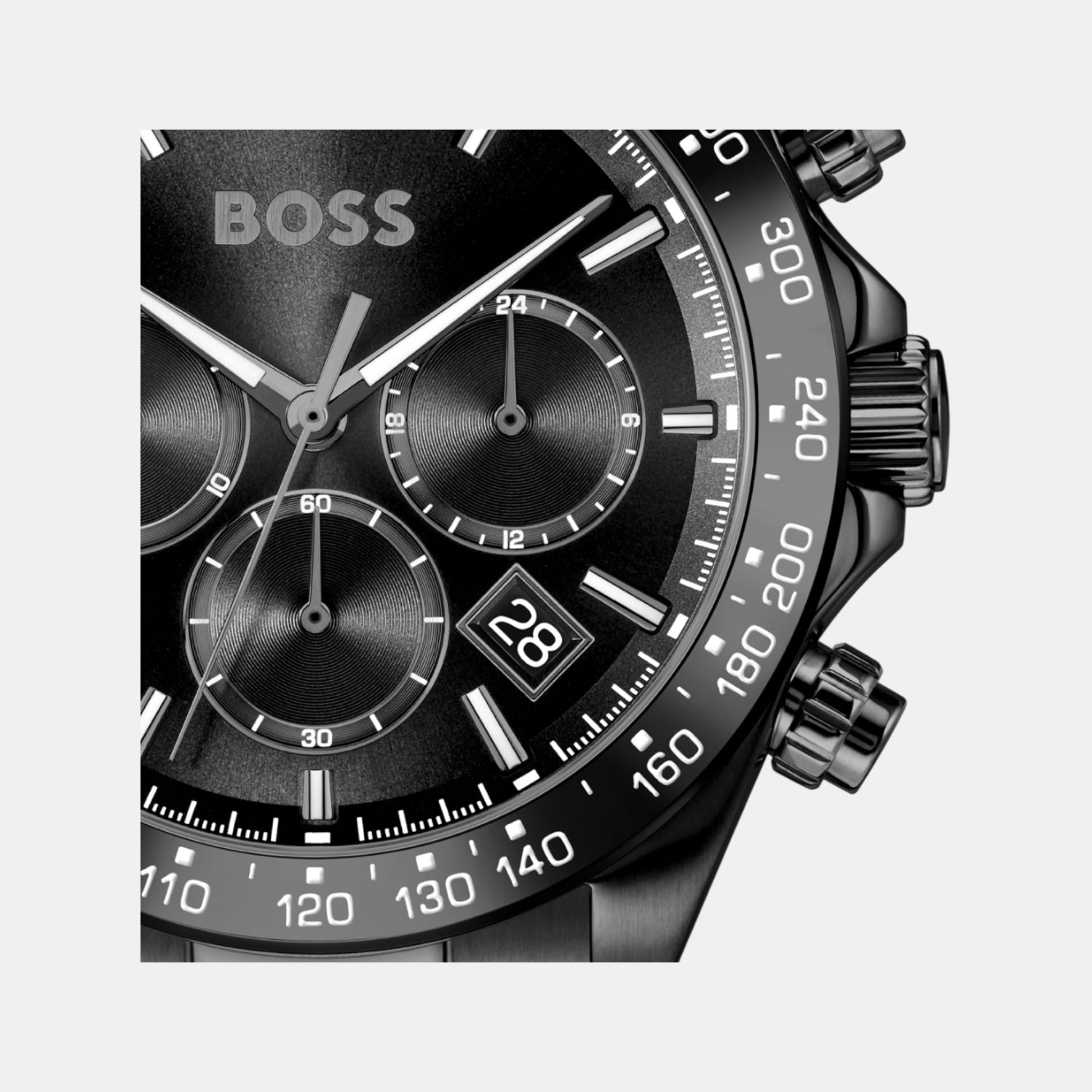 Hero 2.0 Men Quartz Black Dial Chronograph Stainless Steel Watch 1514271