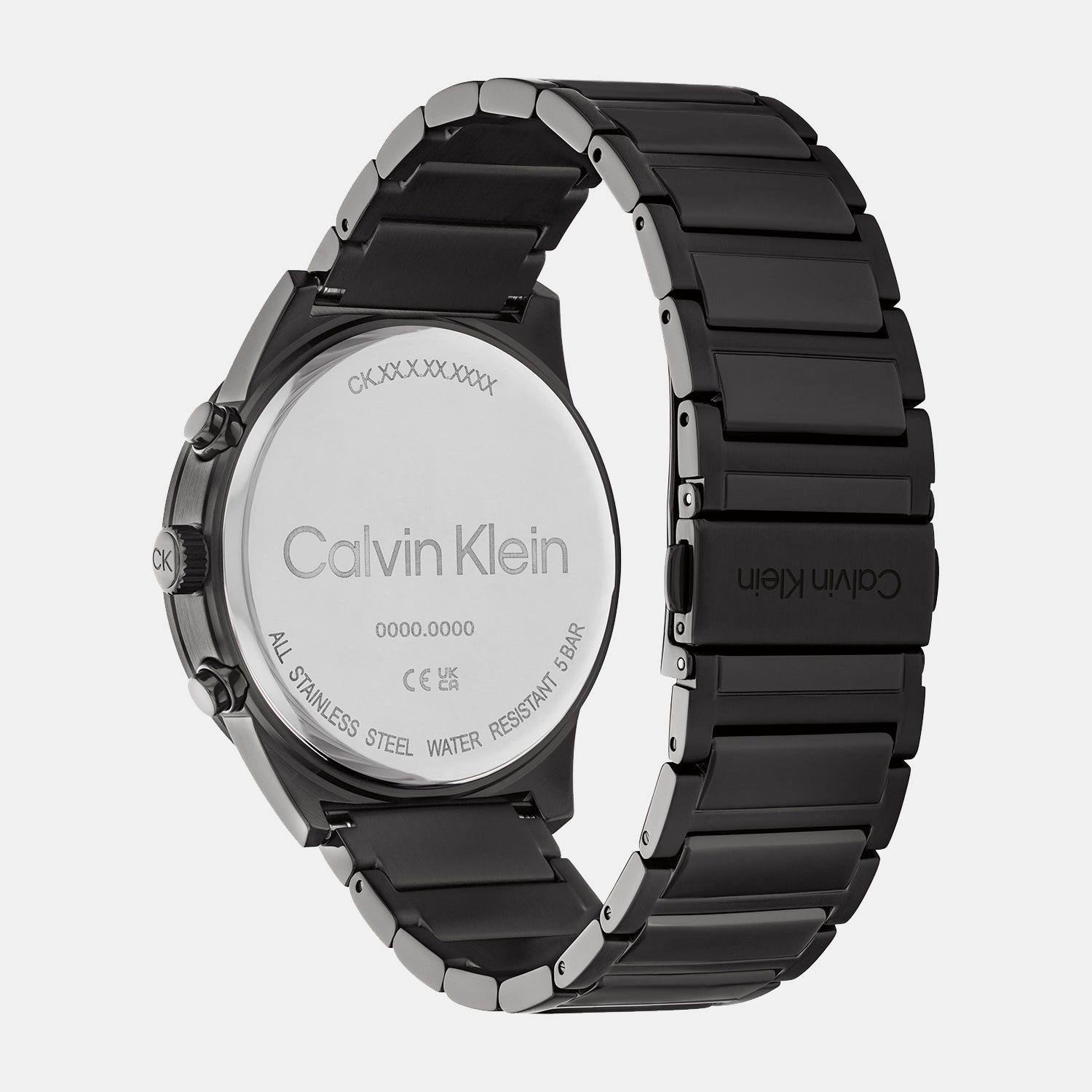 Ck Impressive Men Quartz Black Dial Chronograph Stainless Steel Watch 25200295