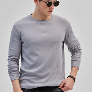 Light Grey Textured Sweatshirt