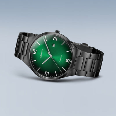 Bering Titanium Green Dial Men 40mm