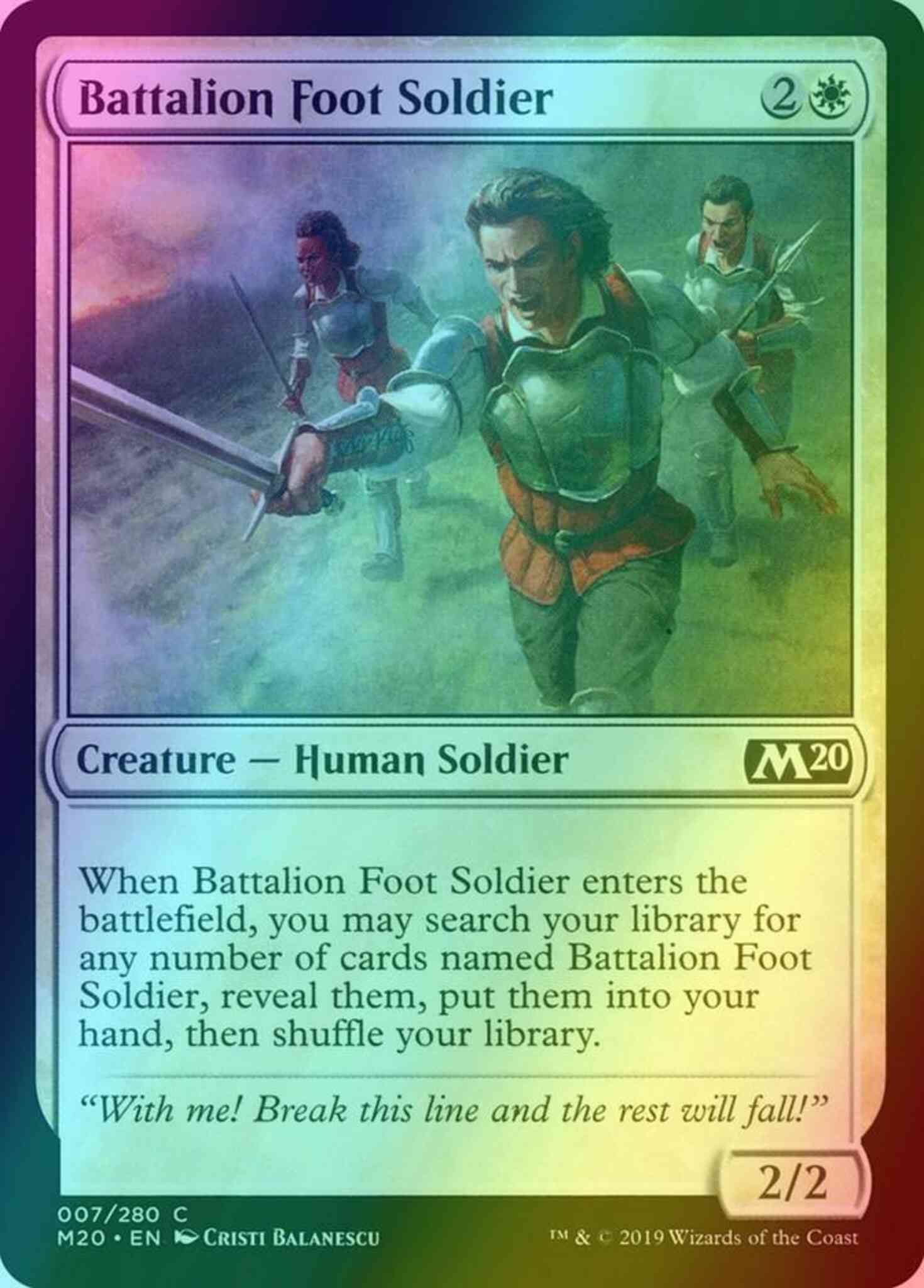Battalion Foot Soldier [7] [Core Set 2020] [Foil]