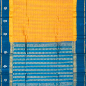 Sandal Handloom Chirala Silk Cotton Saree With Checks
