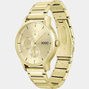 Bounce Men Quartz Gold Dial Chronograph Stainless Steel Watch 1530214