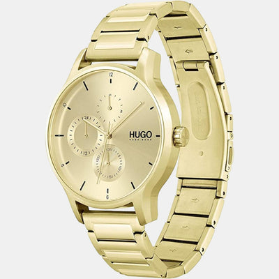 Bounce Men Quartz Gold Dial Chronograph Stainless Steel Watch 1530214