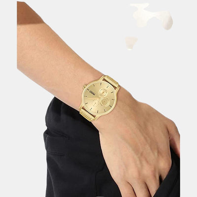 Bounce Men Quartz Gold Dial Chronograph Stainless Steel Watch 1530214