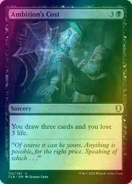 Ambition's Cost [110] [Commander Legends: Battle for Baldur's Gate] [Foil]