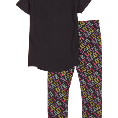 Baby Girls 12-24M Be Yourself Inspire Everyday Glitter Tee and Graphic Leggings