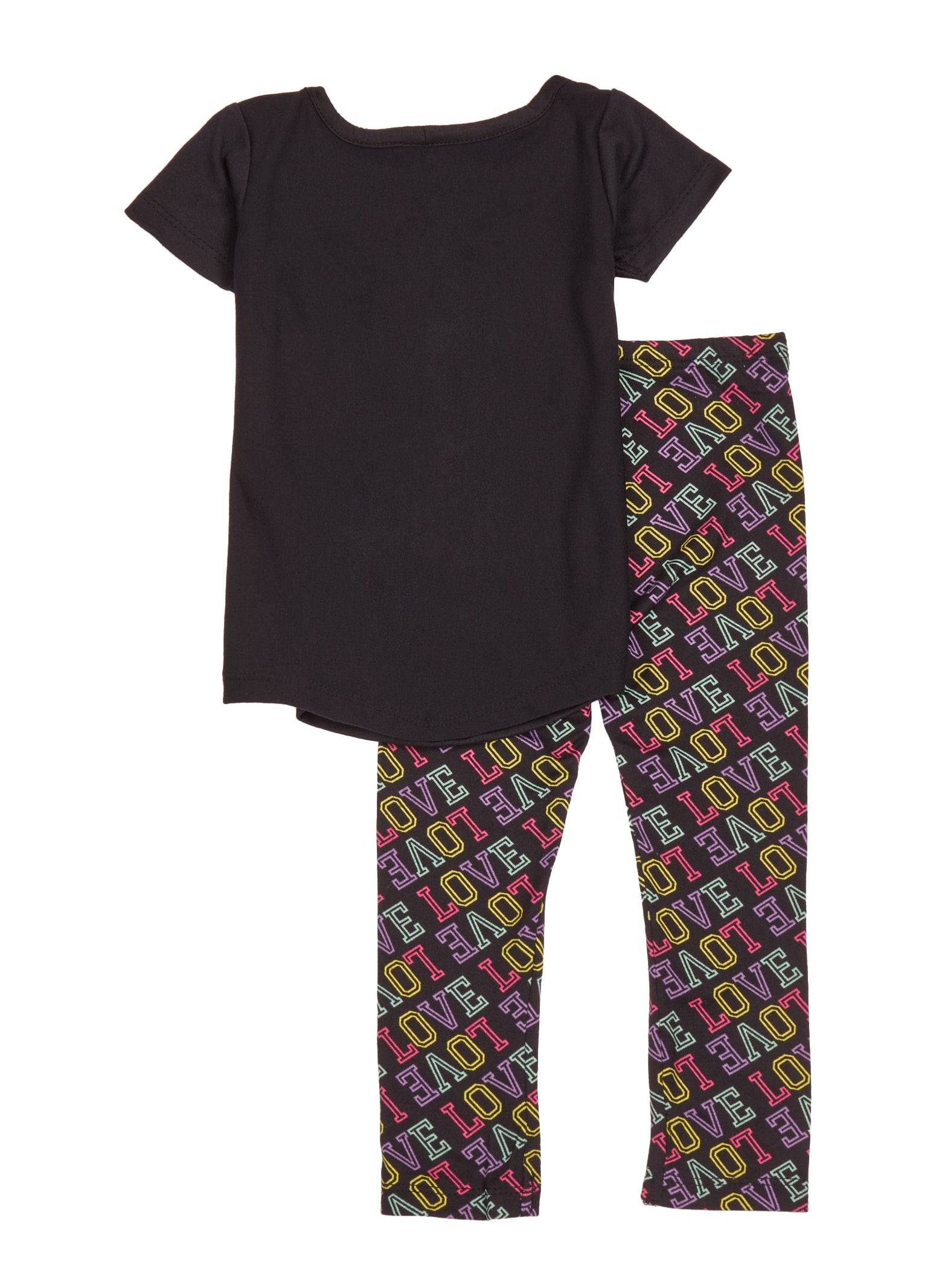 Baby Girls 12-24M Be Yourself Inspire Everyday Glitter Tee and Graphic Leggings