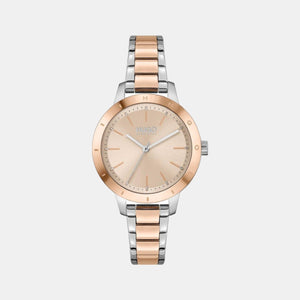 Friend Women Quartz Rose Gold Dial Analog Stainless Steel Watch 1540106